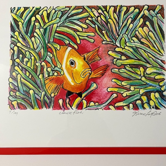 Original authenticated Clown Fish painting by Kiran Levy - Picture 9 of 9